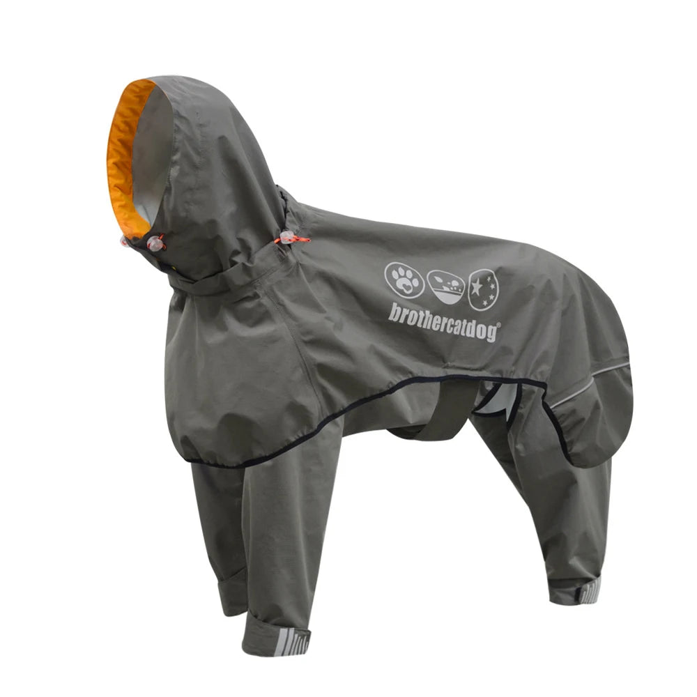 Waterproof Dog Raincoat Jumpsuit for Medium & Large Dogs