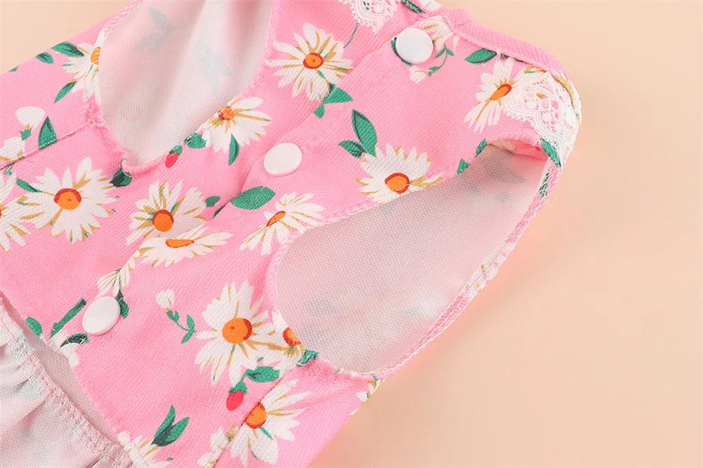 Princess Cooling Dress for Small Dogs & Cats with Leash Ring