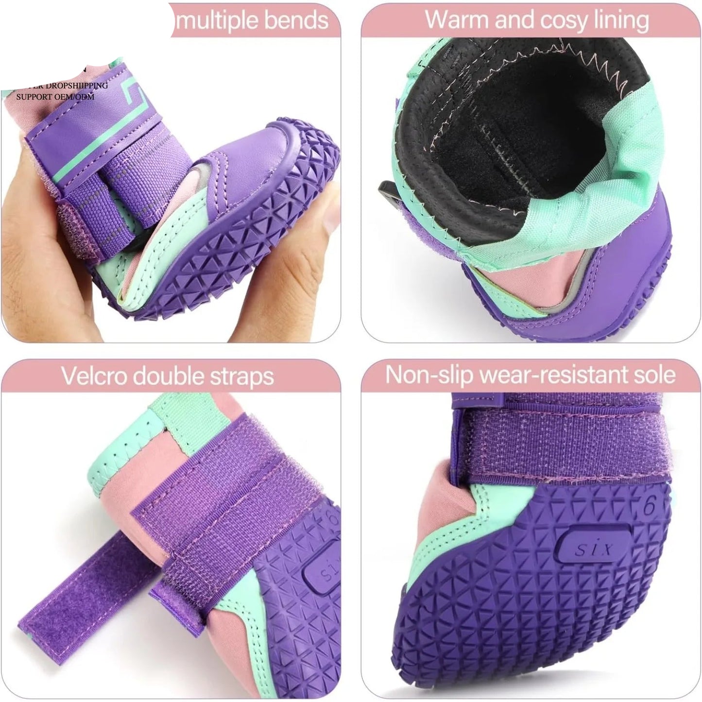 Anti-Slip Dog Boots & Paw Protectors | Set of 4