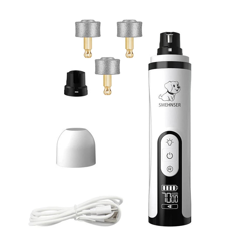 USB Rechargeable Pet Nail Grinder with LED
