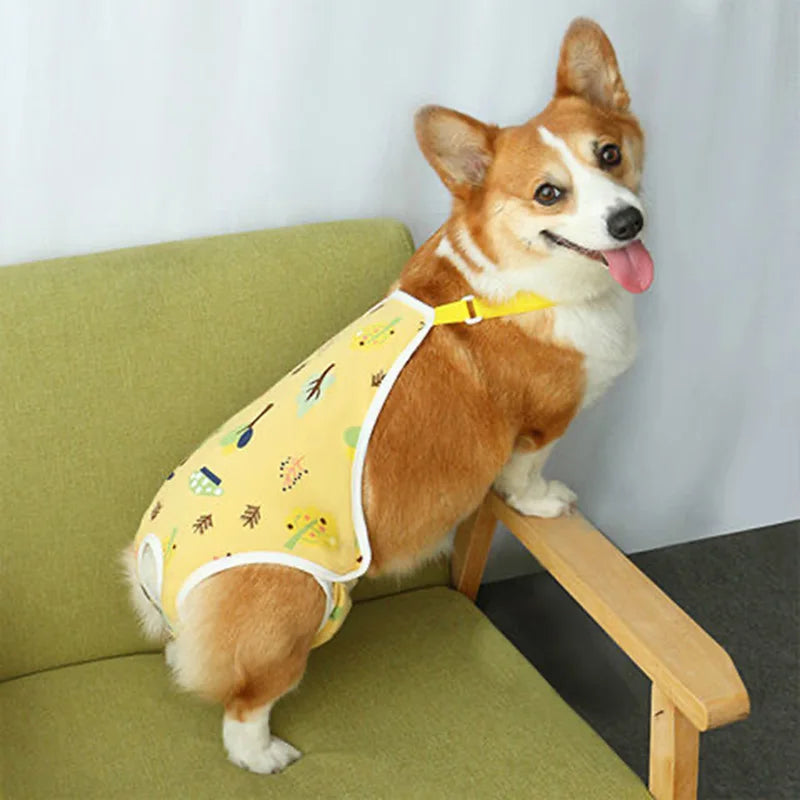 Striped Adjustable Physiological Shorts for Female Dogs