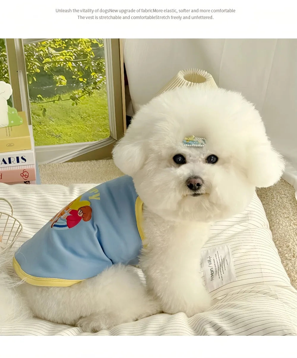 Robe et gilet rafraîchissants 2 en 1 pour petits chiens et chats | Jupe d'été respirante "Princesse" pour Chihuahuas et chiots