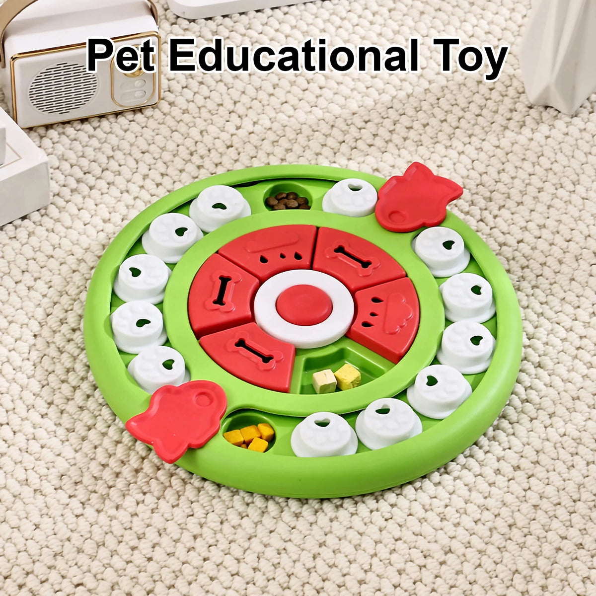 Non-Slip Puzzle Slow Feeder Bowl – Interactive Food Game for Dogs & Cats