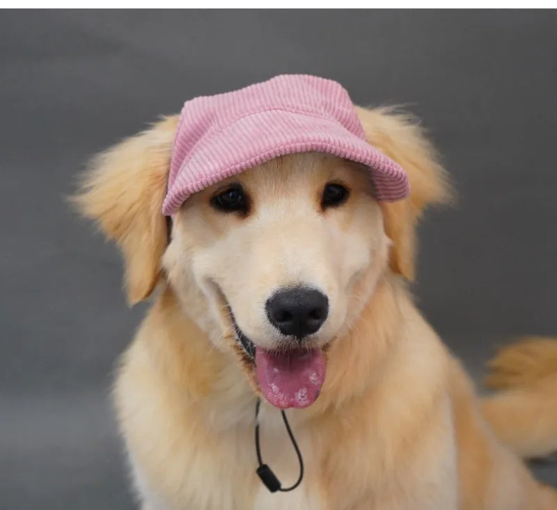 Pet Baseball Cap with Ear Holes | Adjustable Summer Sport Hat for Dogs & Cats