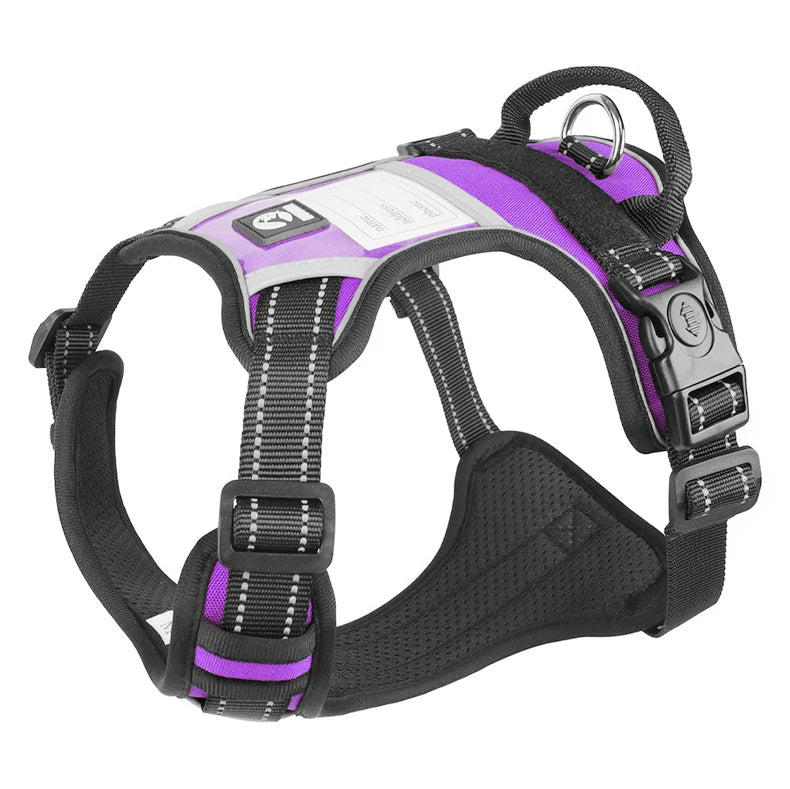 Reflective No-Pull Dog Vest Harness with Name Card