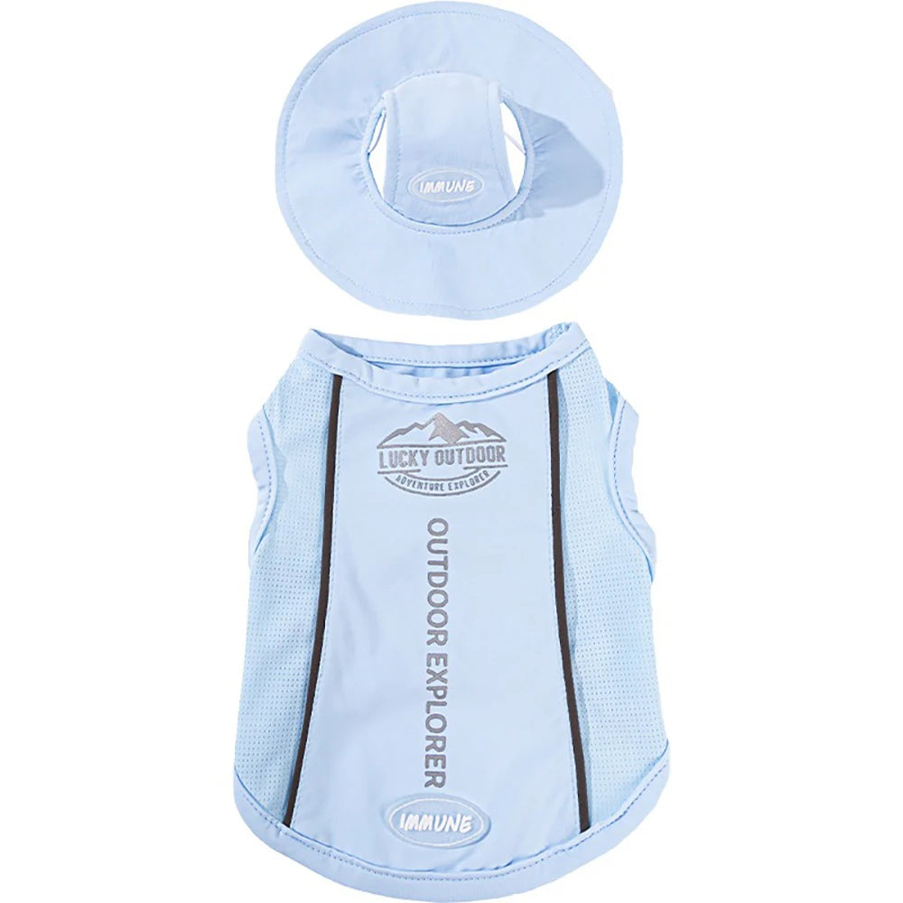 Summer Cooling Vest & Cap Set for Dogs & Cats