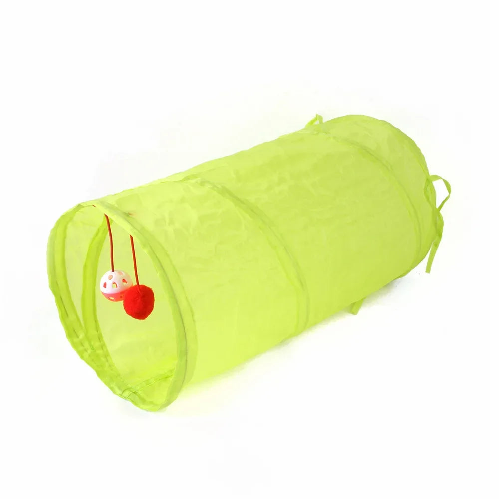 Tunnel de jeu pliable pour animaux de compagnie avec son froissé
