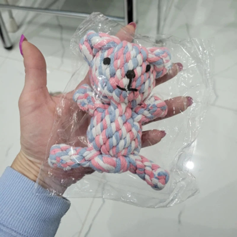 Puppy Dog Chew Toys Ropes Bite-resistant Molar Stick for Small Dogs Chihuahua French Bulldog Cleaning Teeth Toy Pet Accessories