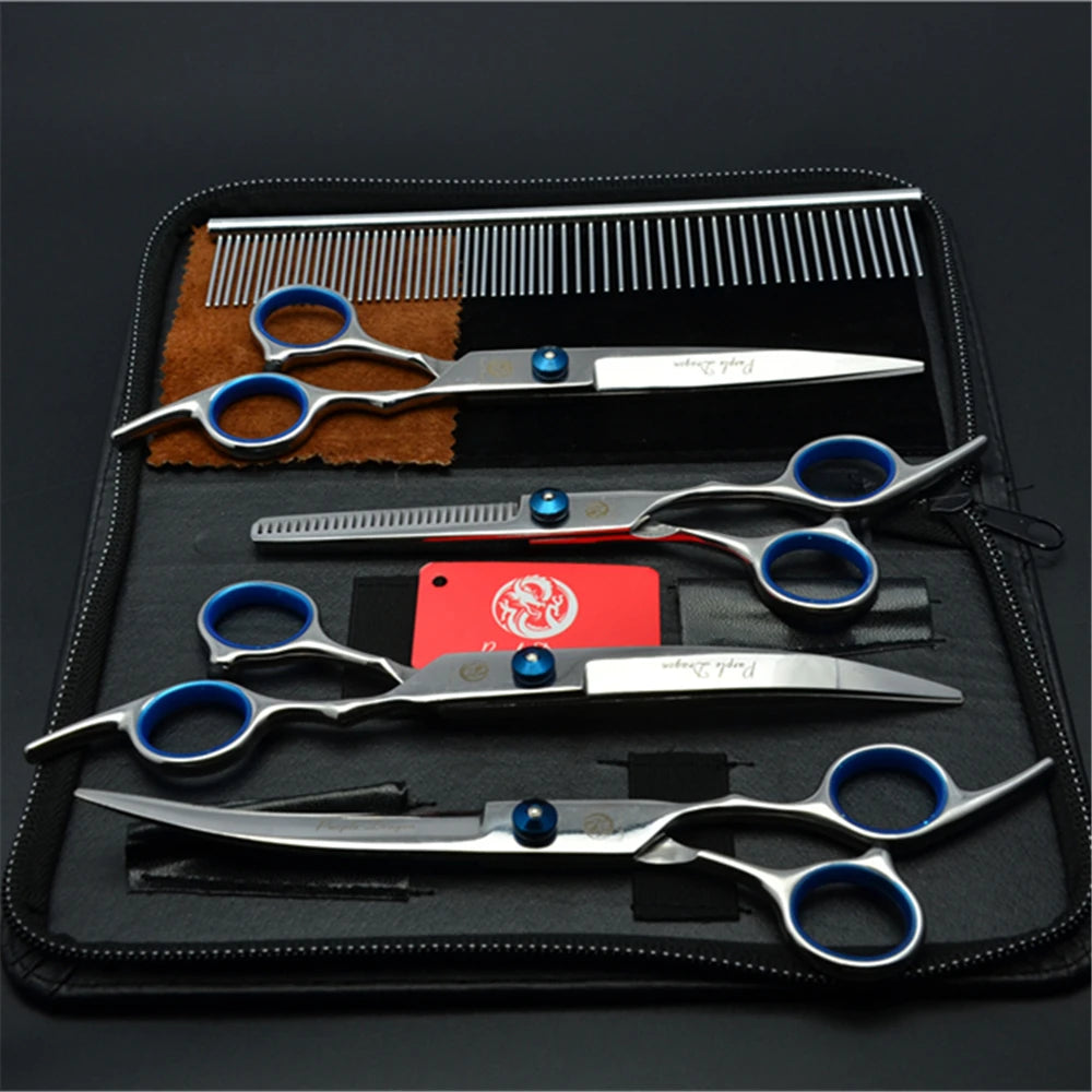 Professional Dog Grooming Scissors Set - 6" & 7" Stainless Steel