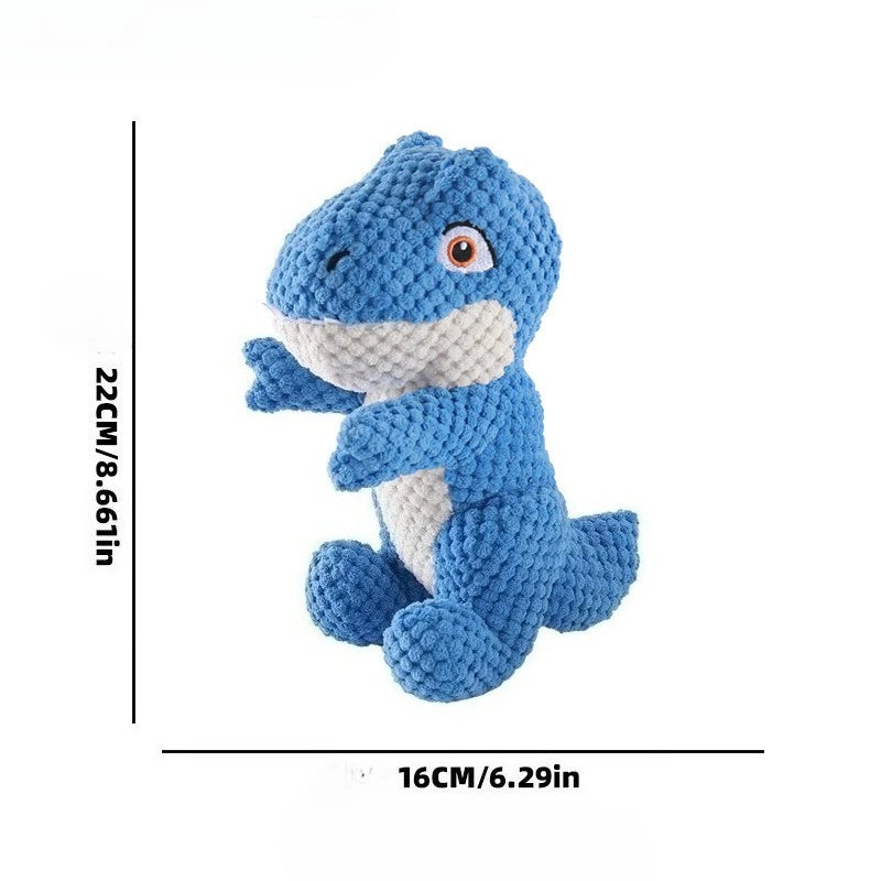 Plush Dinosaur Dog Toy - Interactive Chew Toy for Small Dogs
