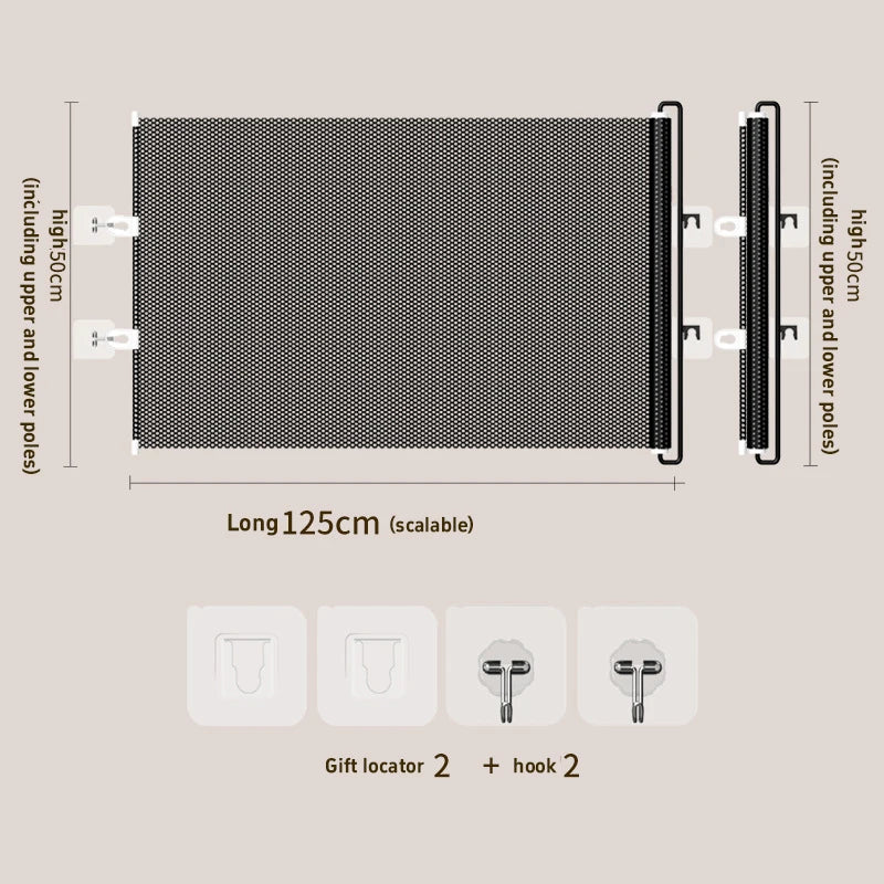 Retractable No-Drill Pet Barrier for Doorways, Stairs & Corridors