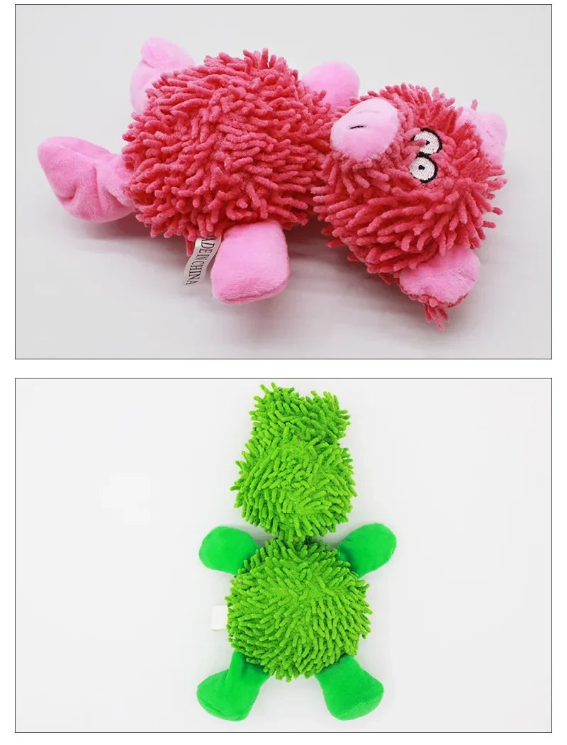 Plush Squeaky Dog Toy - Duck and Pig Characters
