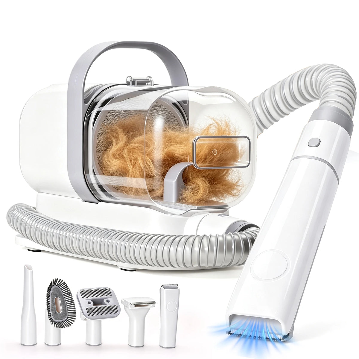 5-in-1 Pet Grooming Vacuum Kit | UK Plug Available | 2L | 3 Speeds | CE Certified