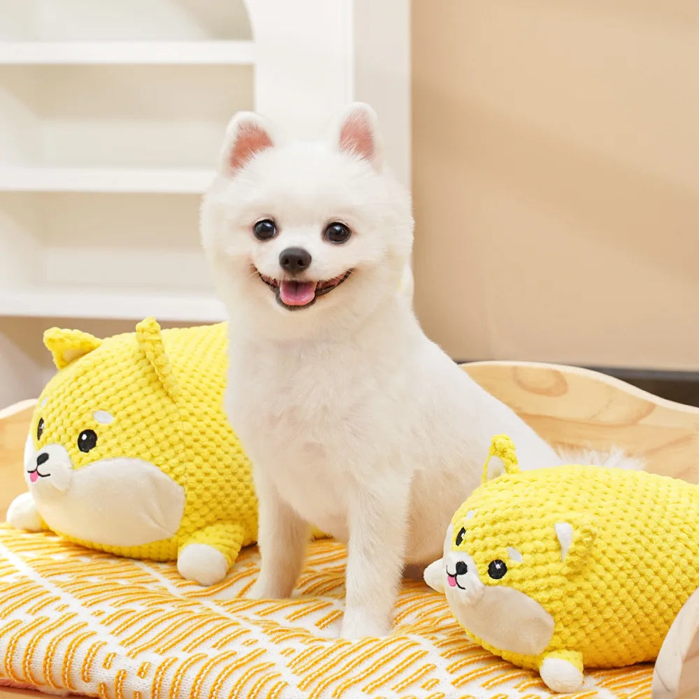 Plush Animal Dog Toy – Bite-Resistant Squeaky Comfort Toy