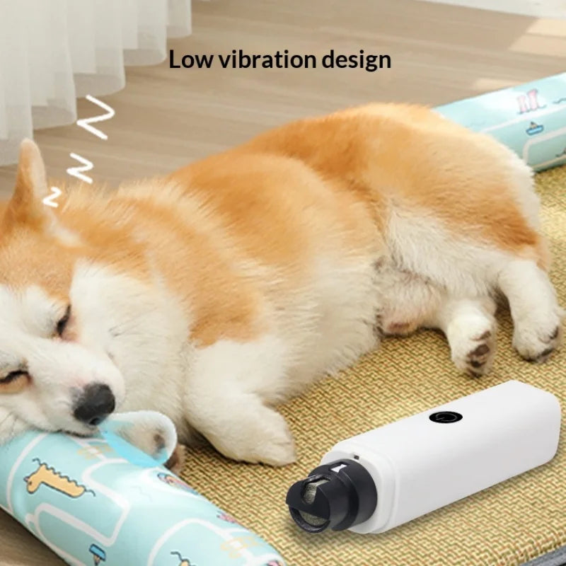 Quiet Pet Nail Grinder with Safety Guard & LED Light