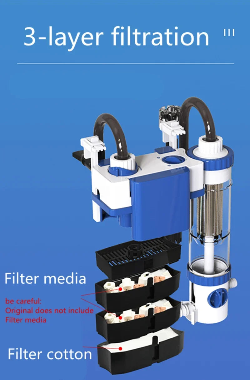 Wall-Mounted Aquarium Filter & Circulation Pump