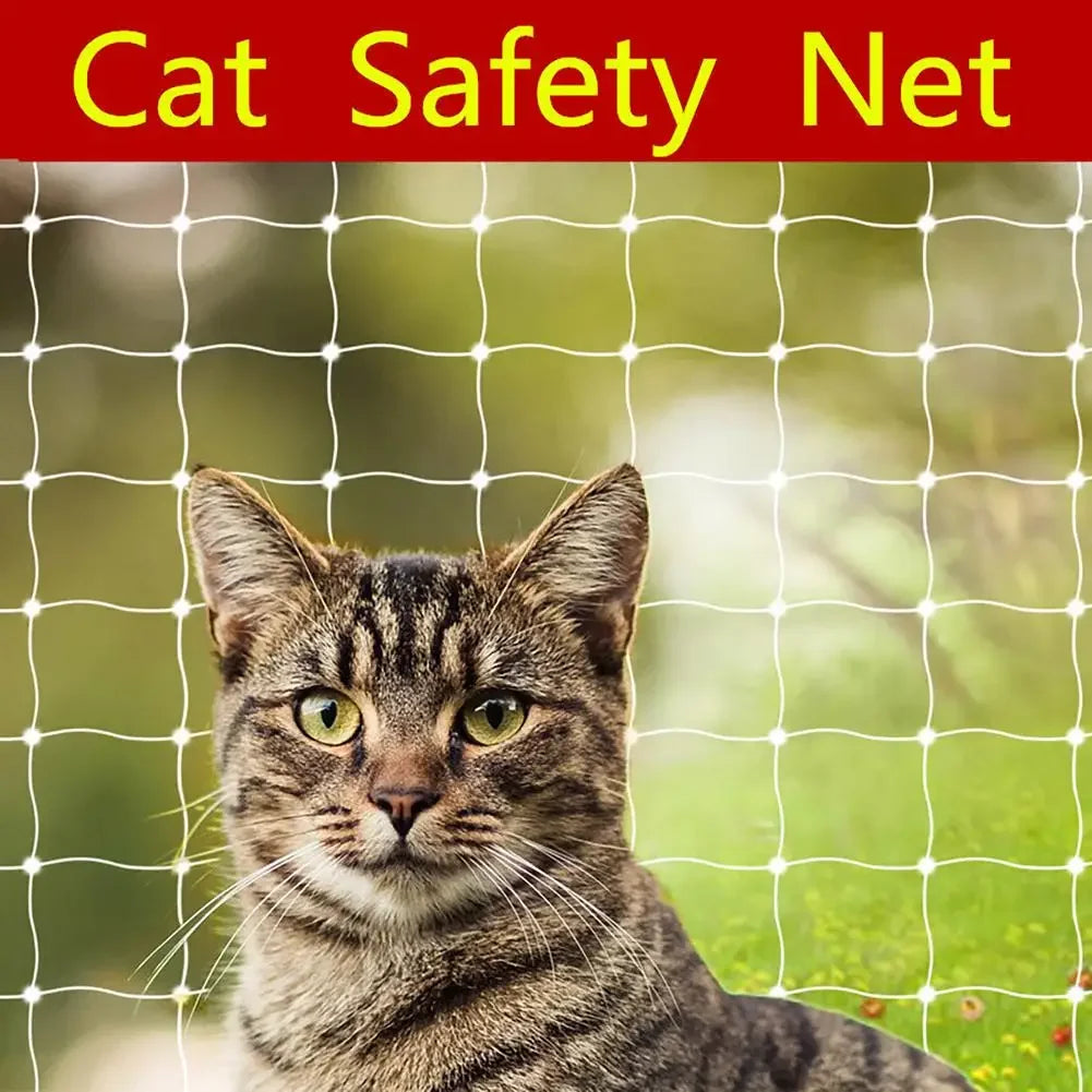 Cat Safety Net for Balconies, Windows & Stairs – Anti-Fall Nylon Mesh