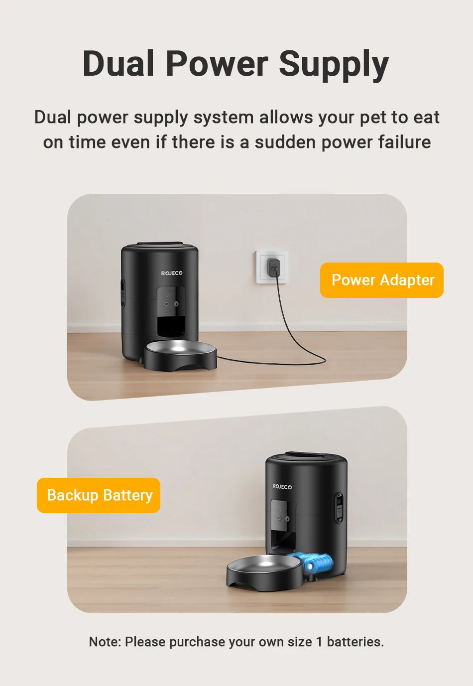 2L Smart Automatic Pet Feeder with Wi-Fi App Control