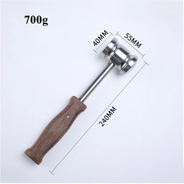 Double-Headed Veterinary Bone Hammer - Stainless Steel Professional Tool