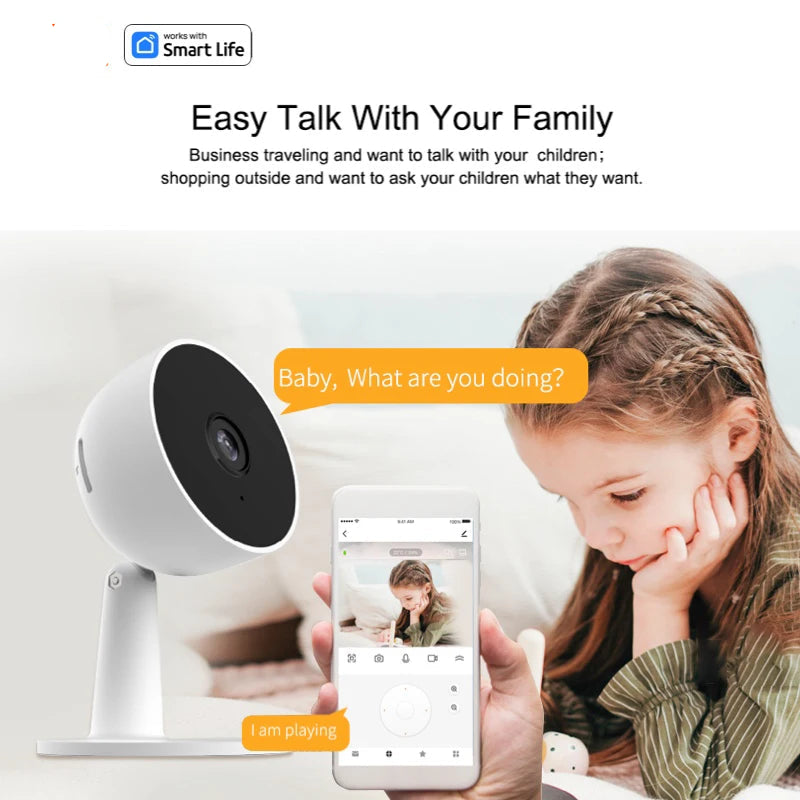 1080p WiFi Indoor Security Camera — Baby, Pet & Home Monitor with Motion Tracking