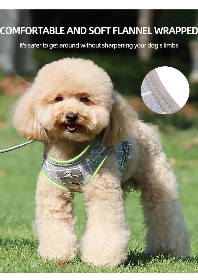 Gilet Tactique pour Chien avec Sangle de Poitrine