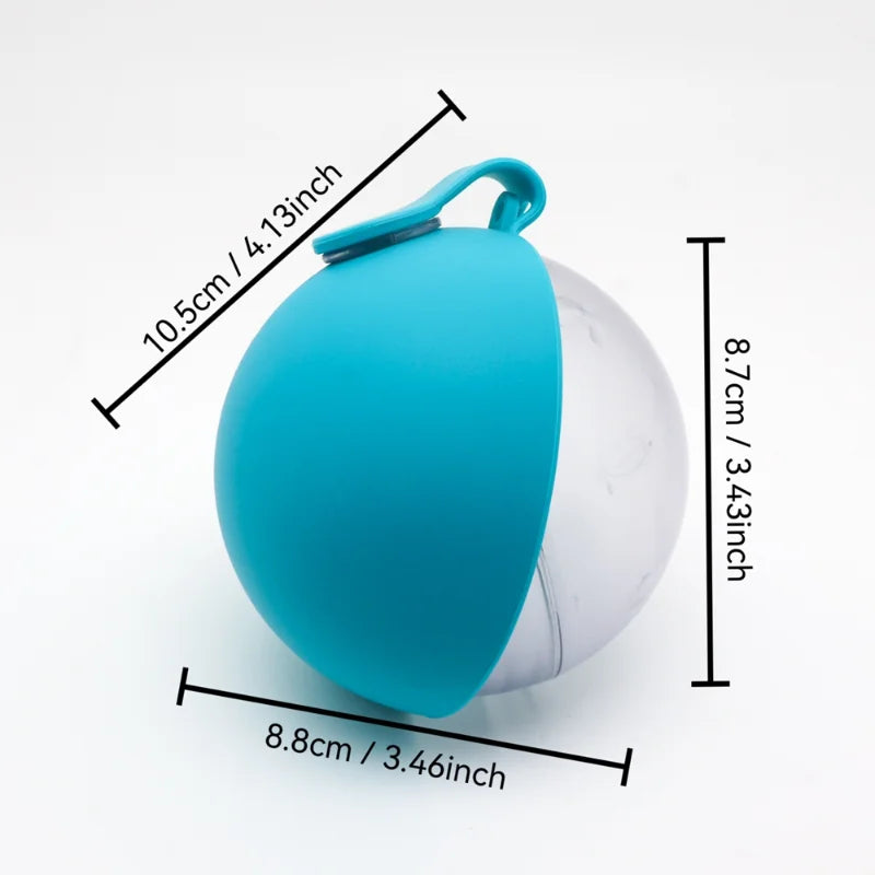 Foldable Silicone Pet Water Bottle & Bowl – Portable Outdoor Dispenser for Dogs & Cats