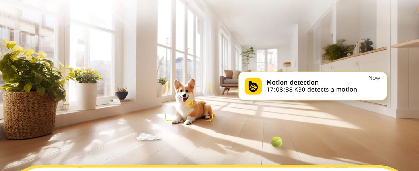 2K Indoor WiFi Pet Camera — 360° Pan & Tilt with Night Vision & 2-Way Audio