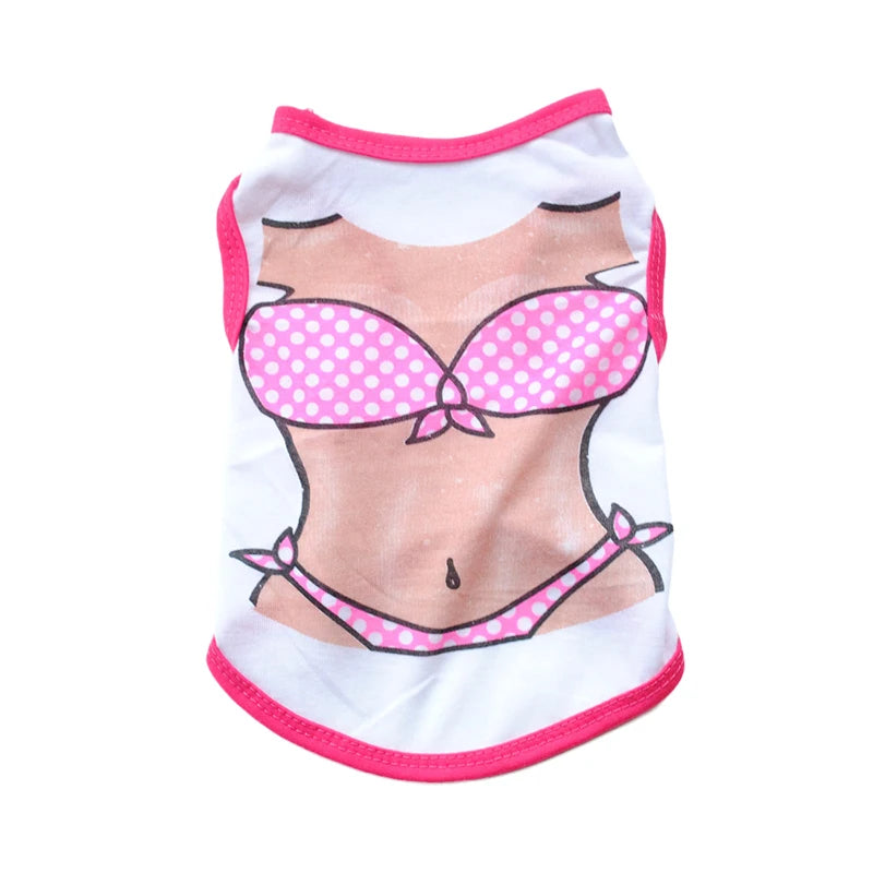 Printed Cotton Summer Vest for Cats & Puppies