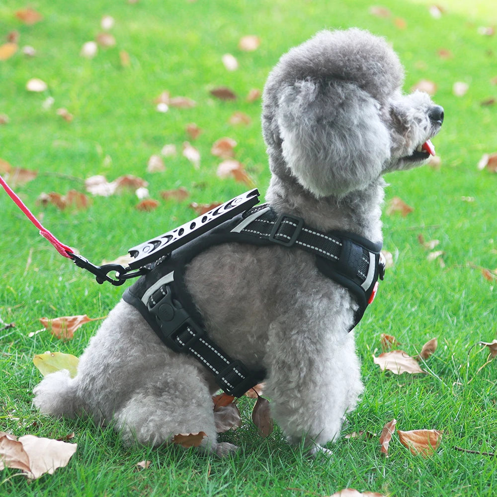 Reflective No-Pull Dog Harness Vest with AirTag Holder