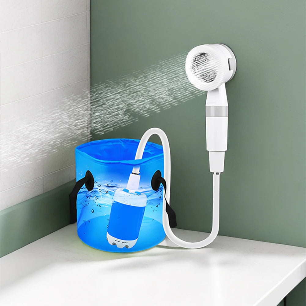 Rechargeable Camping Shower Pump with Digital Display