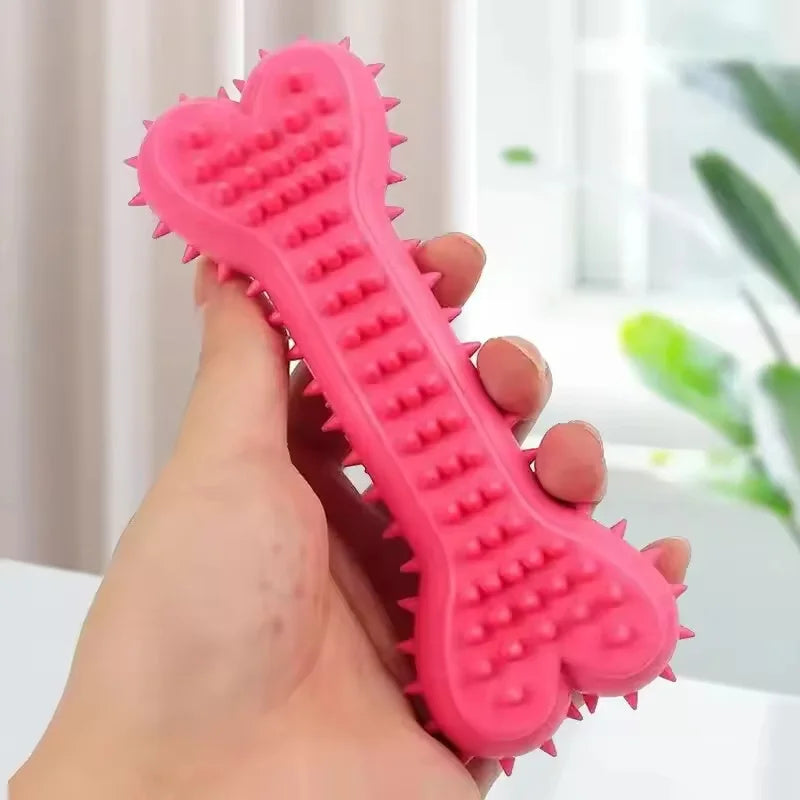 Bone Shaped Rubber Chew Toy - Dental Toy for Small Dogs