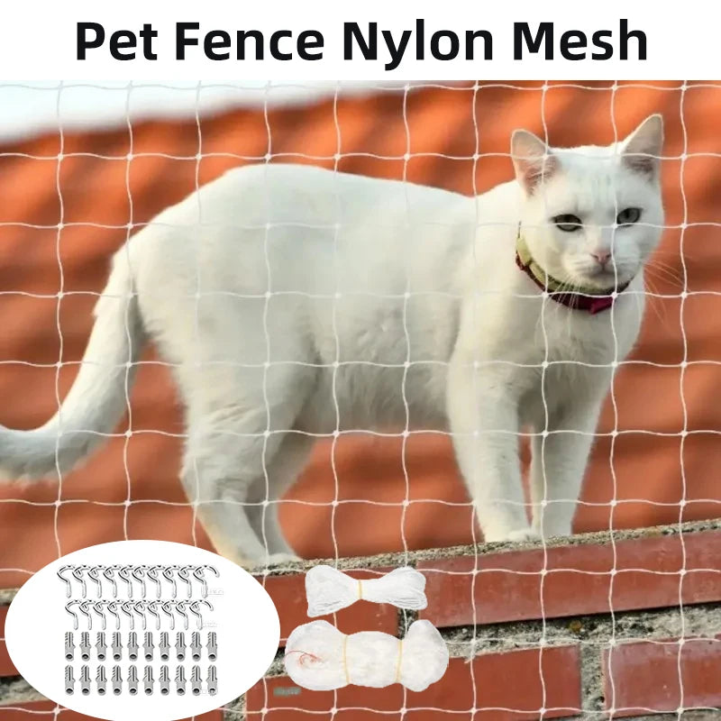 Cat Safety Net for Balconies, Windows & Stairs – Anti-Fall Nylon Mesh