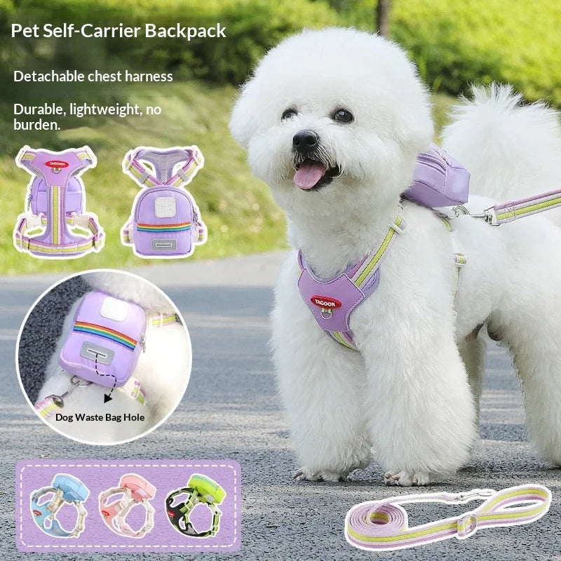 Dog Harness & Lead Set – Padded Vest Harness with Reflective Strips for Small & Medium Dogs