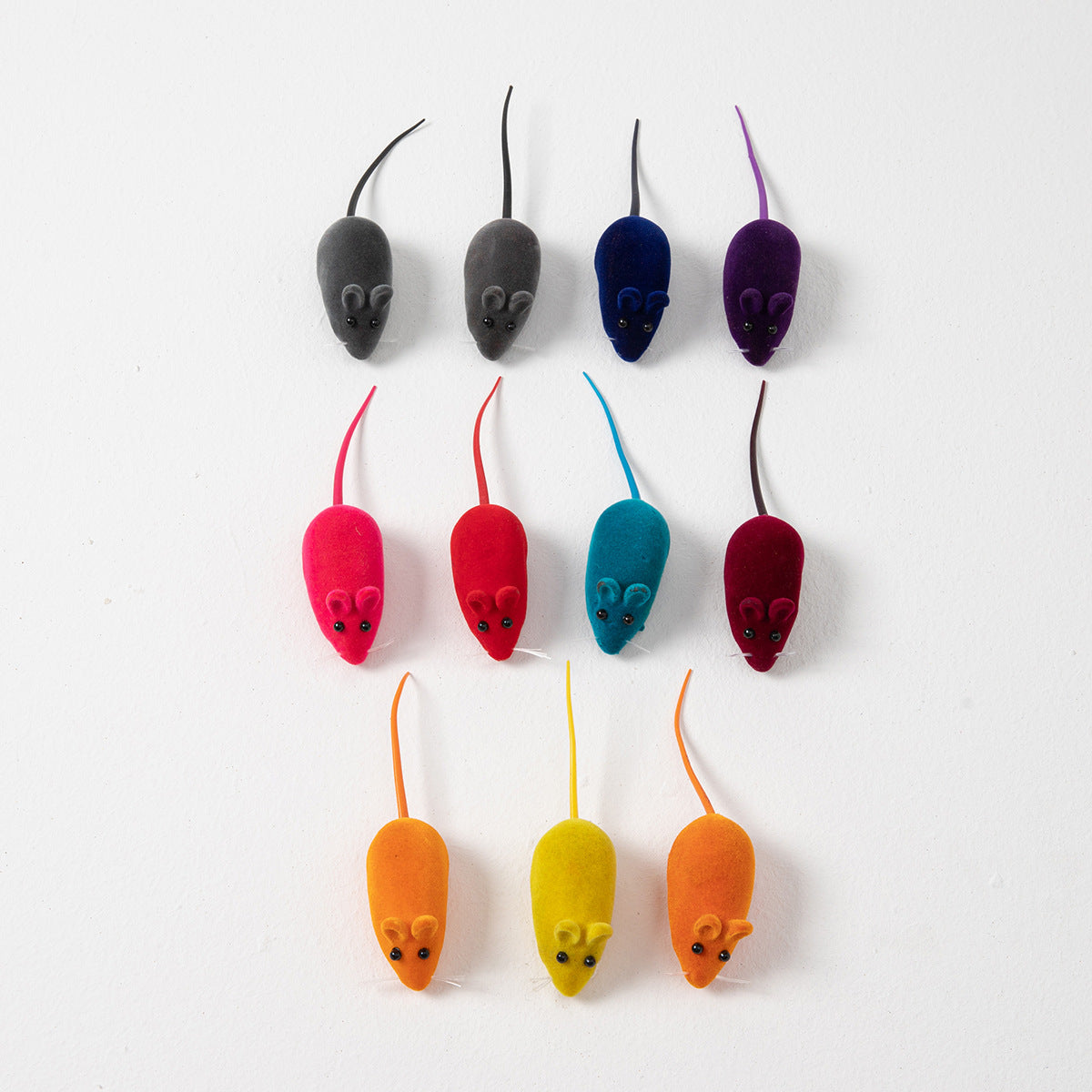 Squeaky Rubber Mouse Cat Toy - Interactive Bite-Resistant Kitten Toy