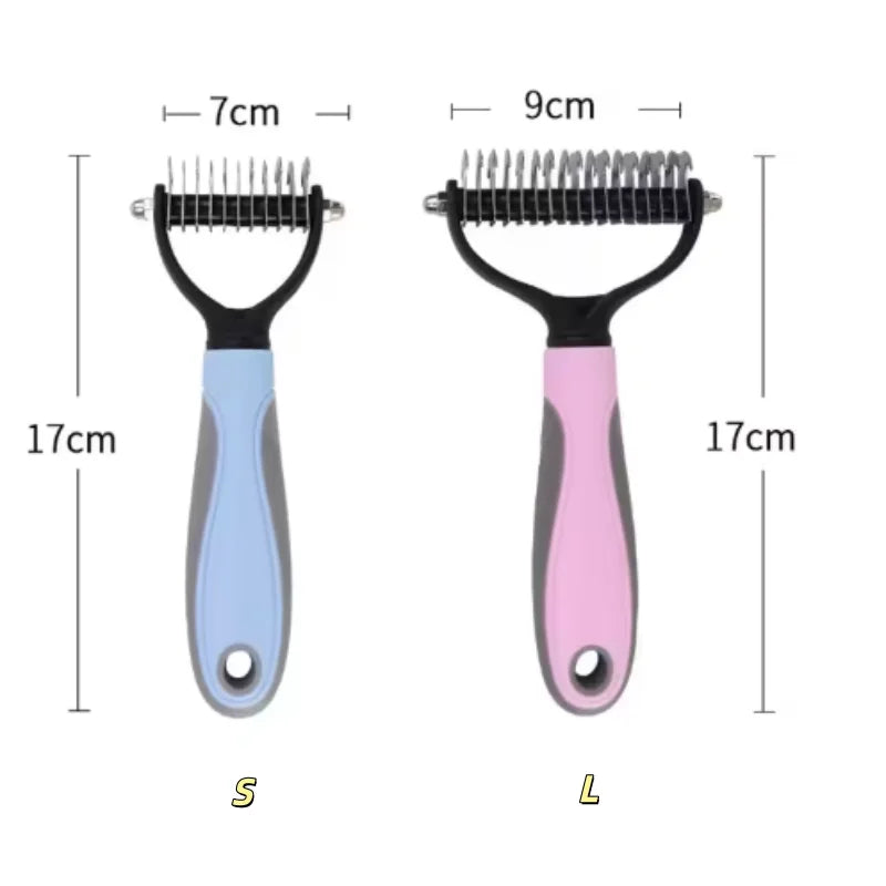 Double-Sided Pet Deshedding & Dematting Comb