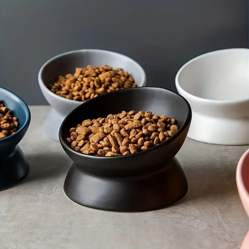 Ensemble de gamelles surélevées en céramique pour chats – Station d'alimentation surélevée sans stress pour chats et petits chiens