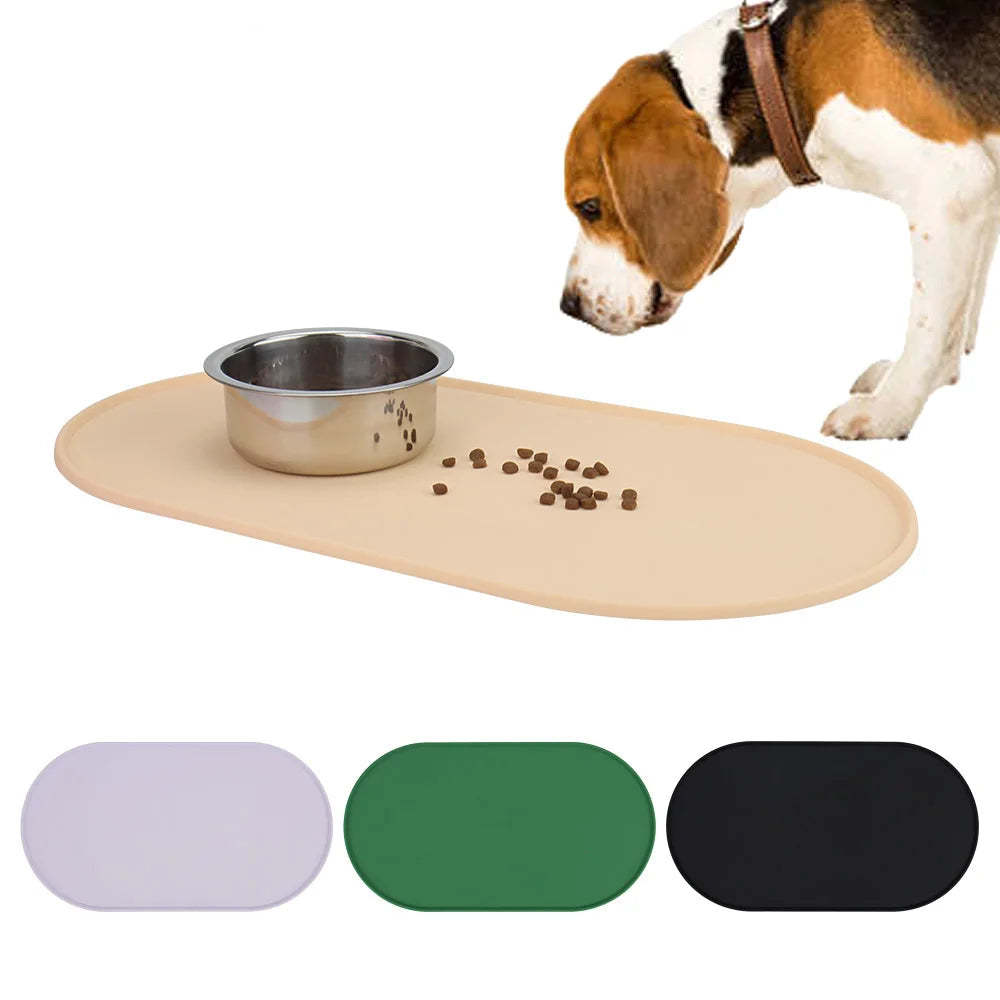 Non-Slip Silicone Pet Bowl Mat for Dogs & Cats