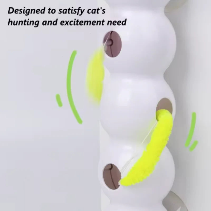 Motion-Activated Cat Toy – Rechargeable Pop-Out Feather Teaser