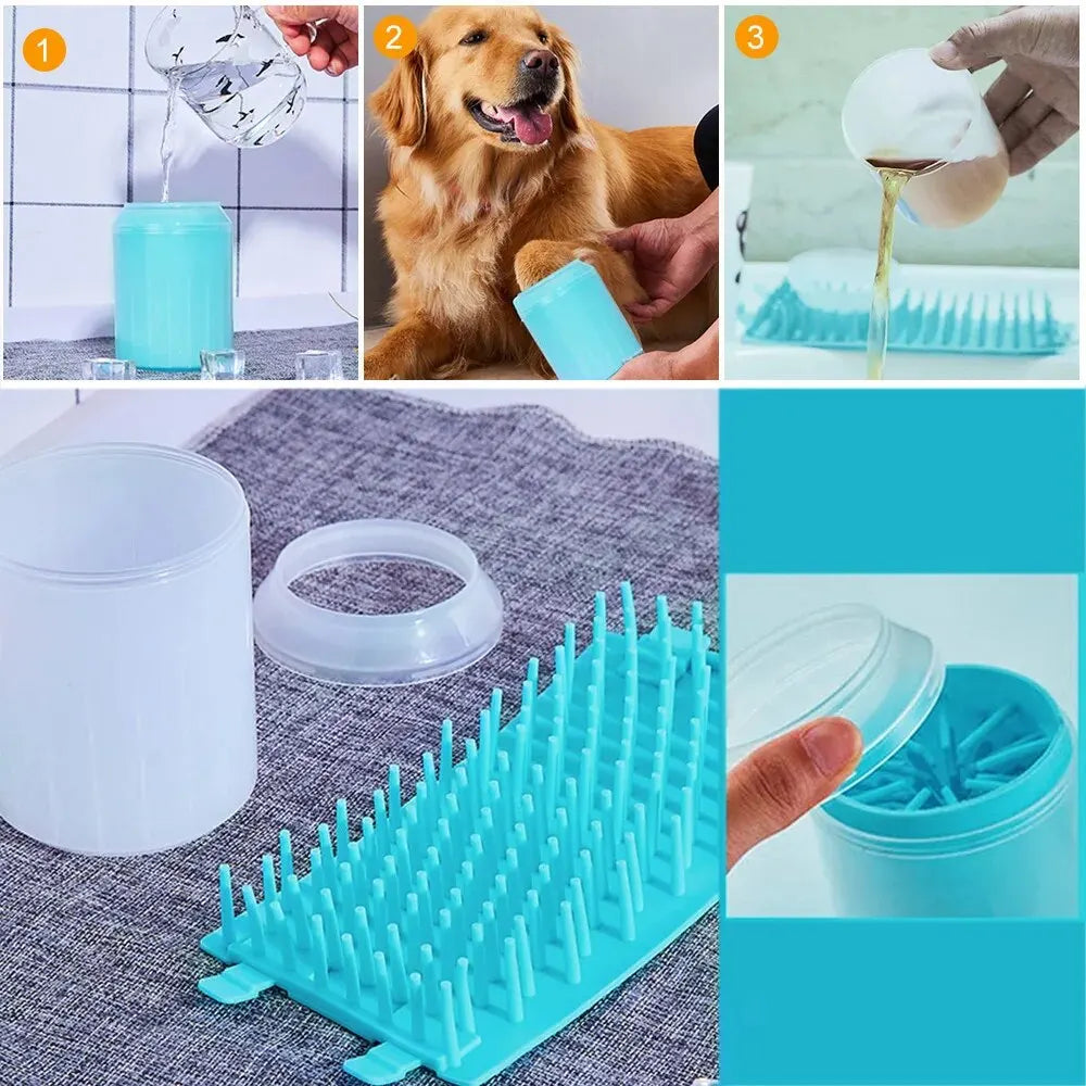1 coupe de nettoyage de pattes pour animaux de compagnie et outil de lavage de pattes pour chiens
