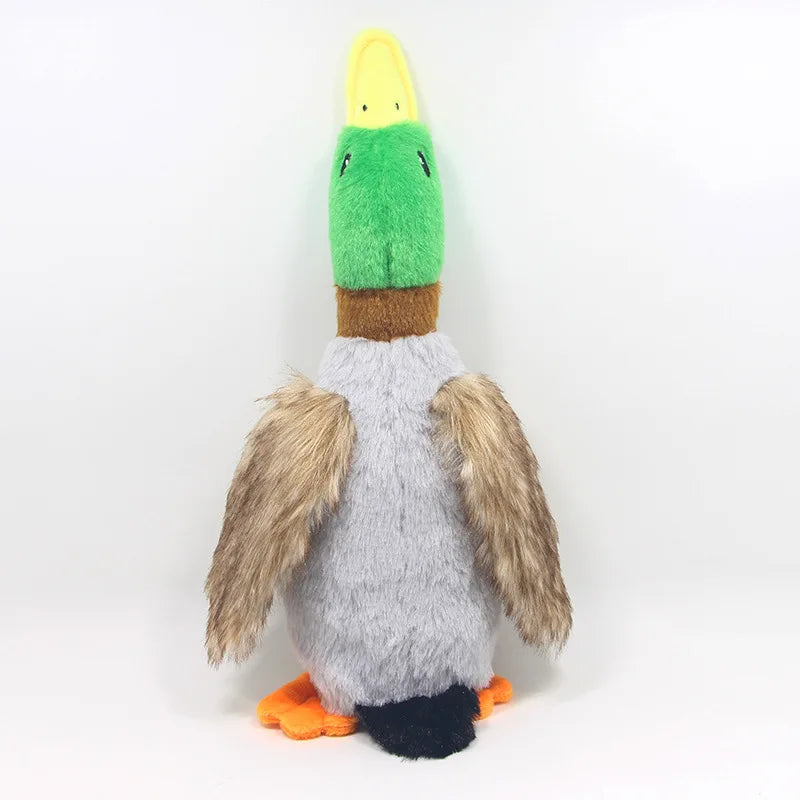 Plush Duck Squeaky Toy with Rope