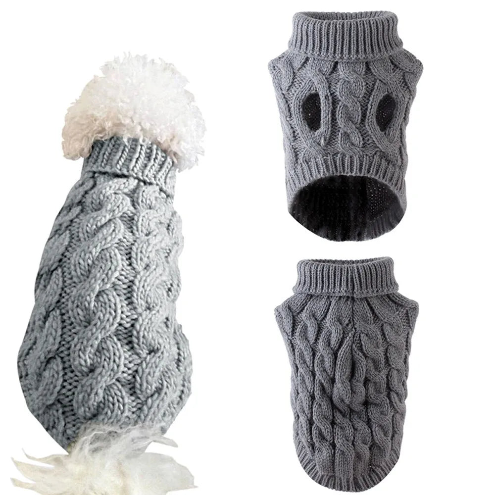 Pull en tricot pour chien | Pull chaud d'automne et d'hiver pour petits chiens et chiots