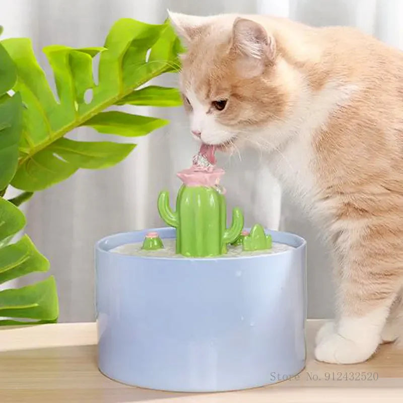 Ceramic Automatic Cat Water Fountain – Silent Circulating Flow with Replaceable Filter