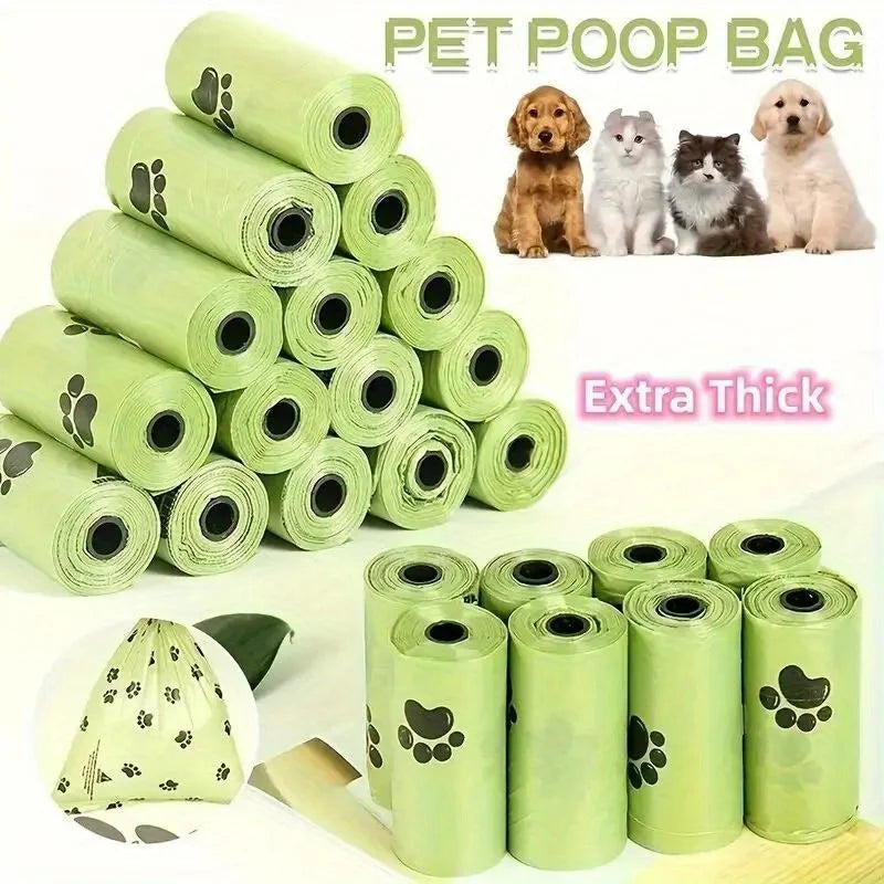 Biodegradable Dog Poop Bags with Dispenser — 15 Bags Per Roll