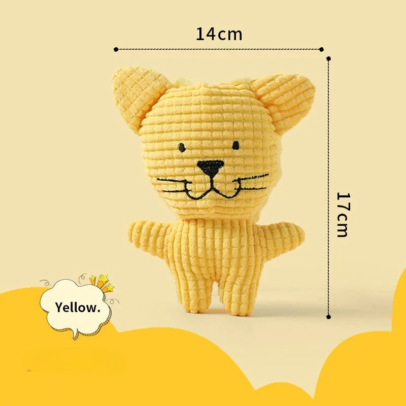Plush Animal Dog Toy – Bite-Resistant Squeaky Comfort Toy