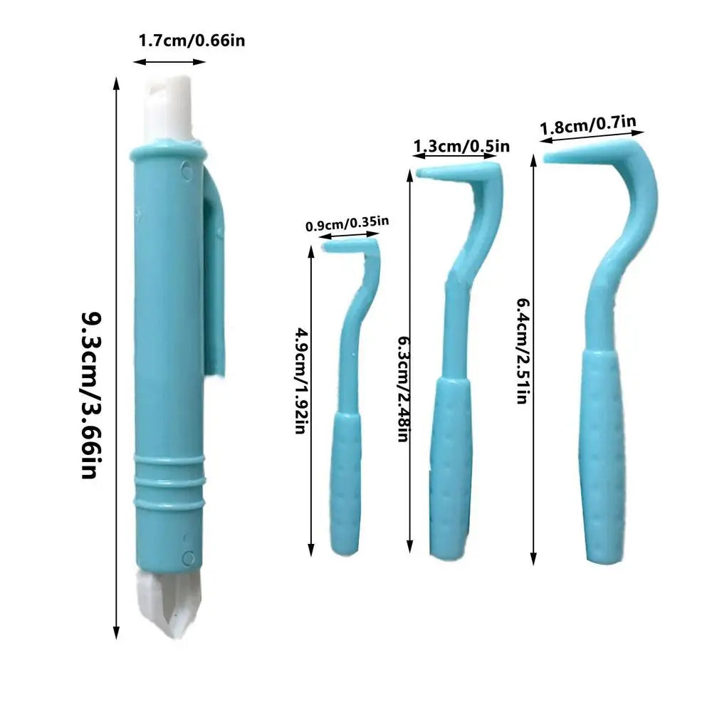 4-in-1 Tick Remover Kit with 3 Hook Sizes & Tweezer
