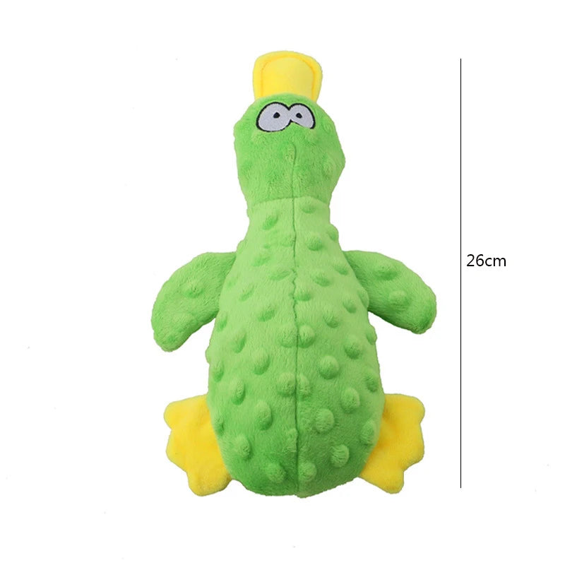 Plush Duck Squeaky Toy with Rope