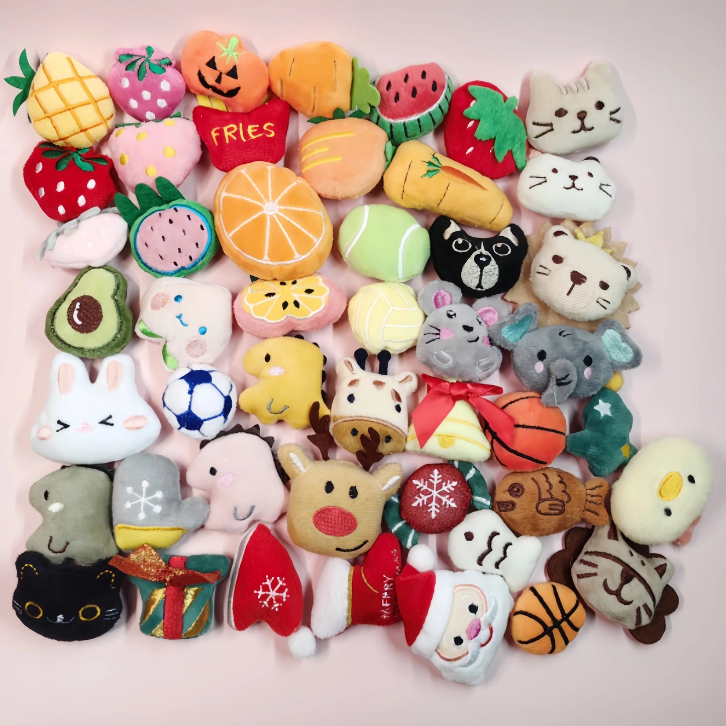 Mini Catnip Plush Toy Set for Cats – Random Assortment, 10 to 100 Pieces