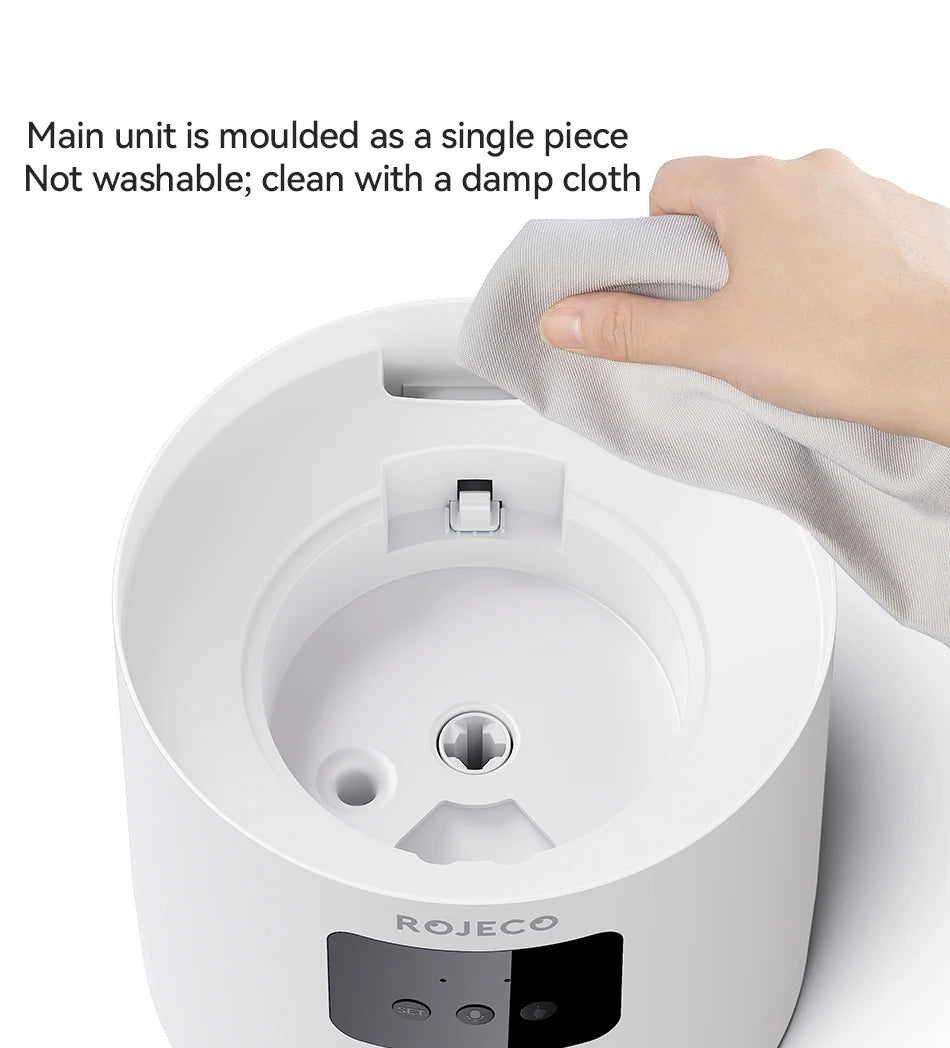Distributeur automatique intelligent pour animaux de compagnie en acier inoxydable de 4,5 L avec Wi-Fi et enregistrement vocal