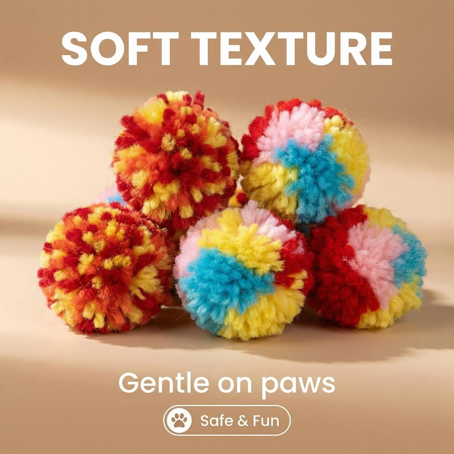 Plush Interactive Toy Ball for Cats & Dogs