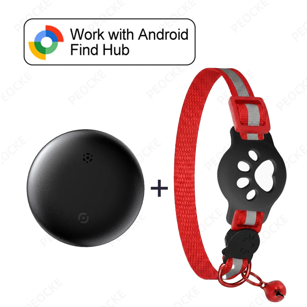 Google Find Hub Smart Location Tag for Android — Pet Collar, Keys & Bags